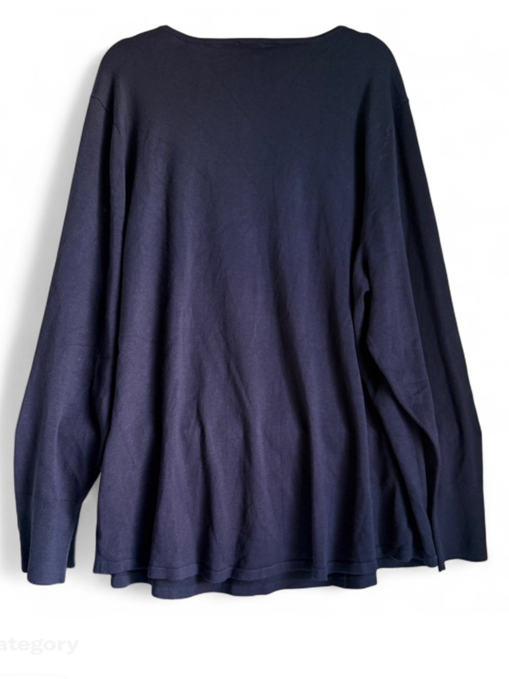 Chicos Navy Long Sleeve Top - Picture 2 of 7